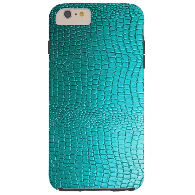 Capa Para iPhone, Case-Mate Turiquoise Faux Leather Cobra Skin (Verso)