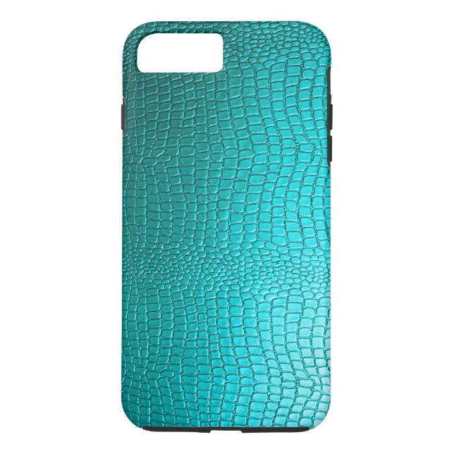 Capa Para iPhone, Case-Mate Turiquoise Faux Leather Cobra Skin (Verso)