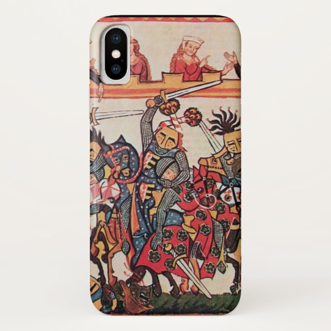 CAPA PARA iPhone, Case-Mate  TURNAÇÃO MEDIEVAL, LUTA CONTRA KNIGHTS E DAMSELS (Verso)