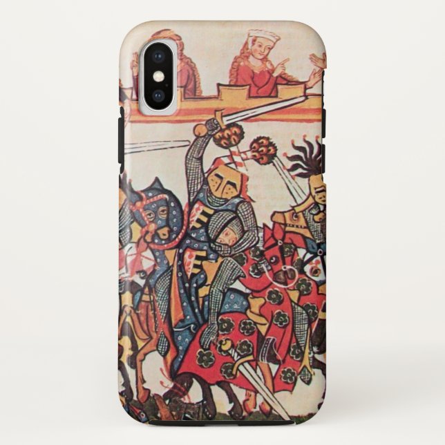 CAPA PARA iPhone, Case-Mate  TURNAÇÃO MEDIEVAL, LUTA CONTRA KNIGHTS E DAMSELS (Verso)