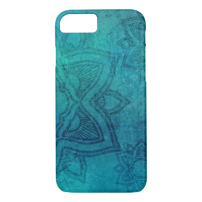 Capa Para iPhone, Case-Mate Turquesa Azul Distante Mandala (Verso)