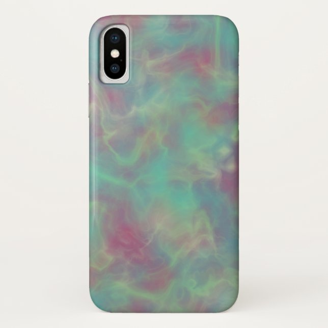 Capa Para iPhone, Case-Mate Turquesa e mármore rosa (Verso)