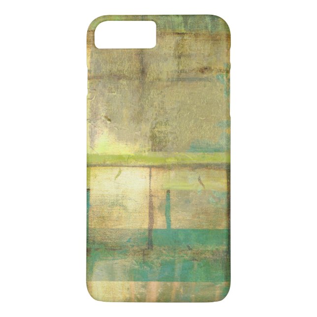 Capa Para iPhone, Case-Mate Turquesa e pintura de Abstrato verde (Verso)