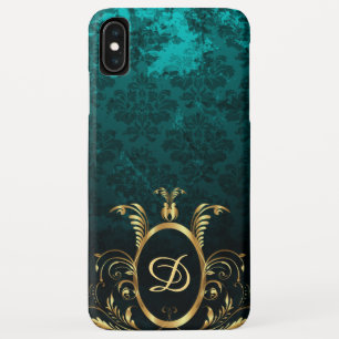 Capa Para iPhone Da Case-Mate Turquesa personalizada luxo do damasco