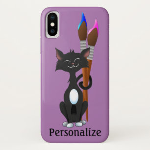 Capa Para iPhone Da Case-Mate Tuxedo Cat Com Pincéis Artistas