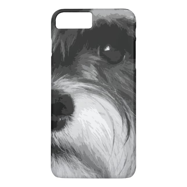 Capa Para iPhone, Case-Mate Um Schnauzer diminuto preto e branco (Verso)