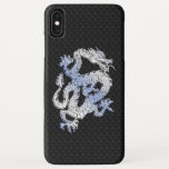 Capa Para iPhone XS Max Uma expressão Dragão no Impressão de Pele Cobra pr<br><div class="desc">Uma figura de Dragão em cromo como prata em um impressão de fundo preto de cobra para vestir ou compartilhar em todas as ocasiões festivas. Uma ideia de presente de excelente! Mensagem</div>