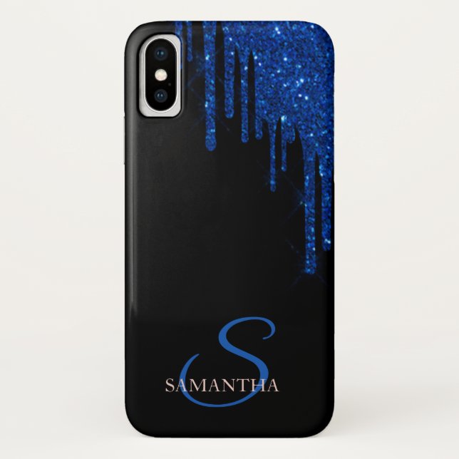 Capa Para iPhone, Case-Mate Unidades de Brilho Azul Elegante (Verso)