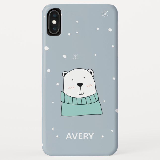 Capa Para iPhone, Case-Mate Urso de Corte de Natal Personalizado (Verso)
