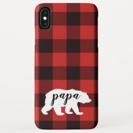 Capa Para iPhone Da Case-Mate Urso do Papa Flanel Vermelho e Negro