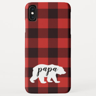 Capa Para iPhone Da Case-Mate Urso do Papa Flanel Vermelho e Negro