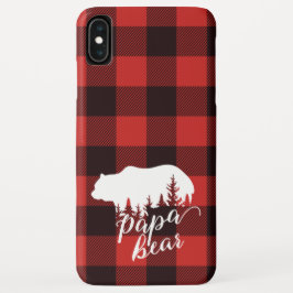 Capa Para iPhone Da Case-Mate Urso do Papa Flanel Vermelho e Negro