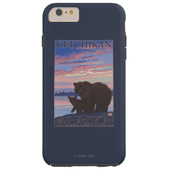 Capa Para iPhone, Case-Mate Urso e Cub - Ketchikan, Alaska (Verso)