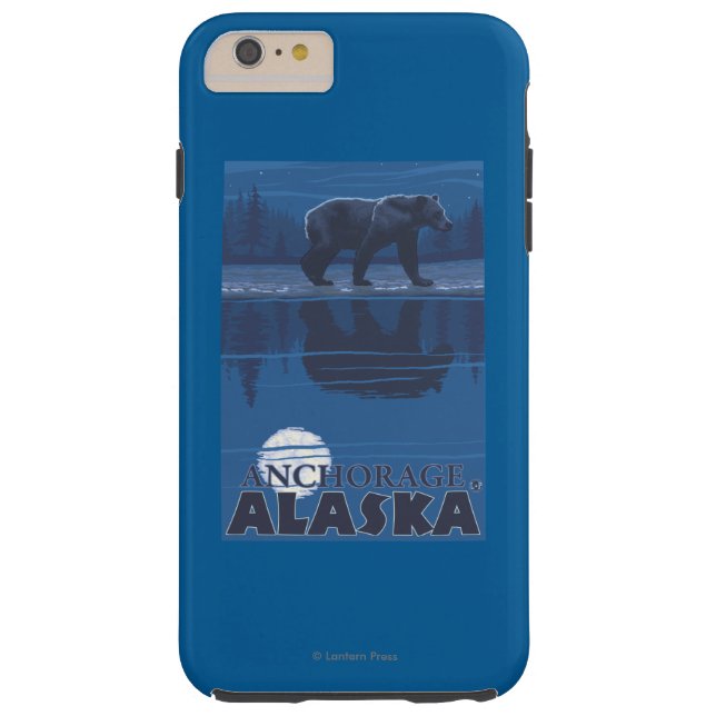 Capa Para iPhone, Case-Mate Urso no luar - Anchorage, Alaska (Verso)