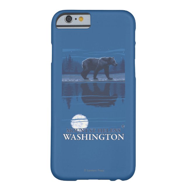 Capa Para iPhone, Case-Mate Urso no luar - Mount Saint Helens, (Verso)