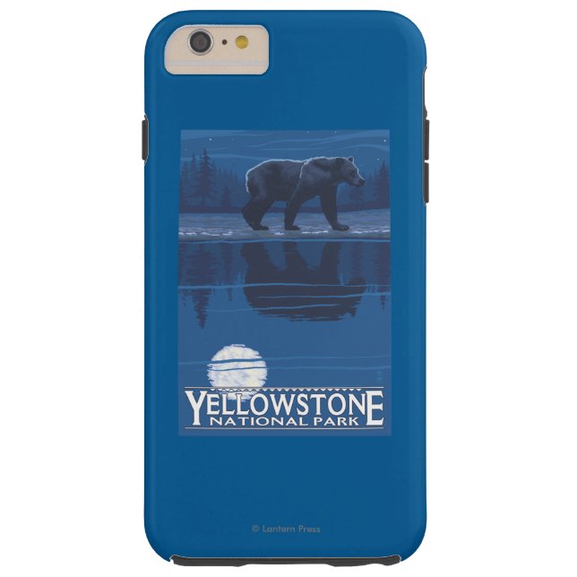 Capa Para iPhone, Case-Mate Urso no luar - parque nacional de Yellowstone (Verso)