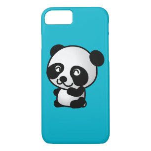 Capa iPhone 8/ 7 Urso-panda branco e preto