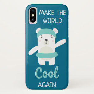 Capa Para iPhone Da Case-Mate Urso polar com anel de natação das alterações clim