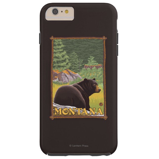 Capa Para iPhone, Case-Mate Urso preto na floresta - Montana (Verso)