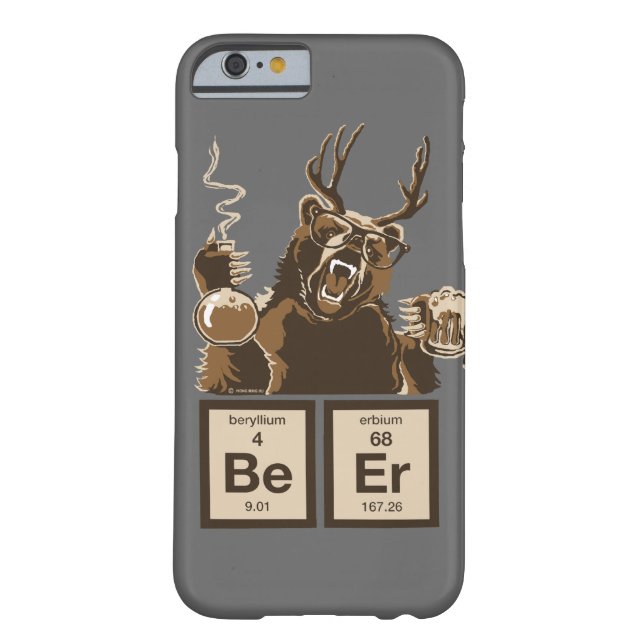 Capa Para iPhone, Case-Mate Urso químico engraçado descoberto cerveja (Verso)