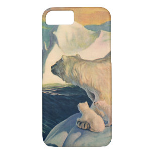 Capa Para iPhone Da Case-Mate Ursos Polares Vintage em Iceberg, Animais Selvagen