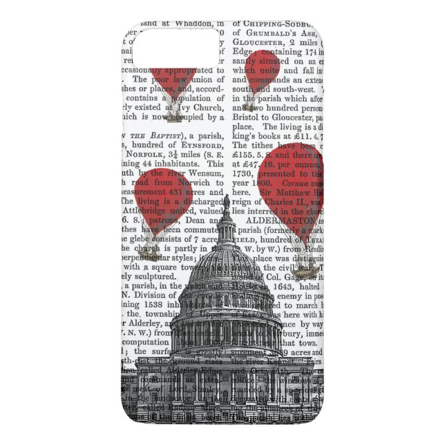 Capa Para iPhone, Case-Mate US Capitólio Building and Red Hot Air Balloons (Verso)