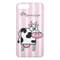 Vaca Sorridente Impressão Animal Girly Monogramada