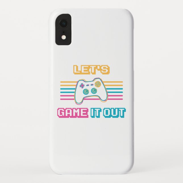 Capa Para iPhone, Case-Mate Vamos jogar ao estilo retrô (Verso)