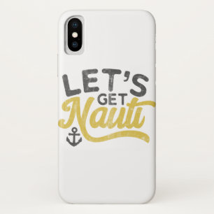 Capa Para iPhone Da Case-Mate Vamos obtém Nauti Náutico Vintage Tipo Cinza Amare