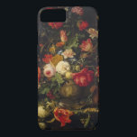 Capa iPhone 8/ 7 Vaso floral do vintage elegante<br><div class="desc">Este caso caracteriza uma pintura floral do vintage pelo Mignon de Abraham</div>