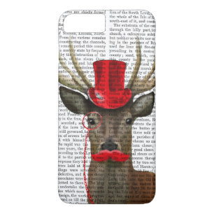 Capa iPhone 8 Plus/7 Plus Veado com chapéu vermelho e bigode