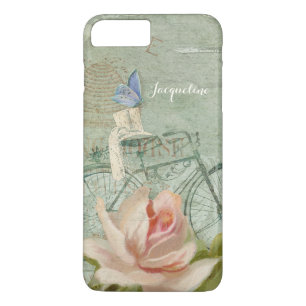 Capa Para iPhone Da Case-Mate Verão na Cottage, Rosa de madeira de bicicleta de