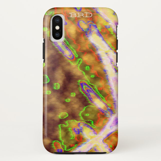 Capa Para iPhone, Case-Mate Verde elétrico orgânico (Verso)