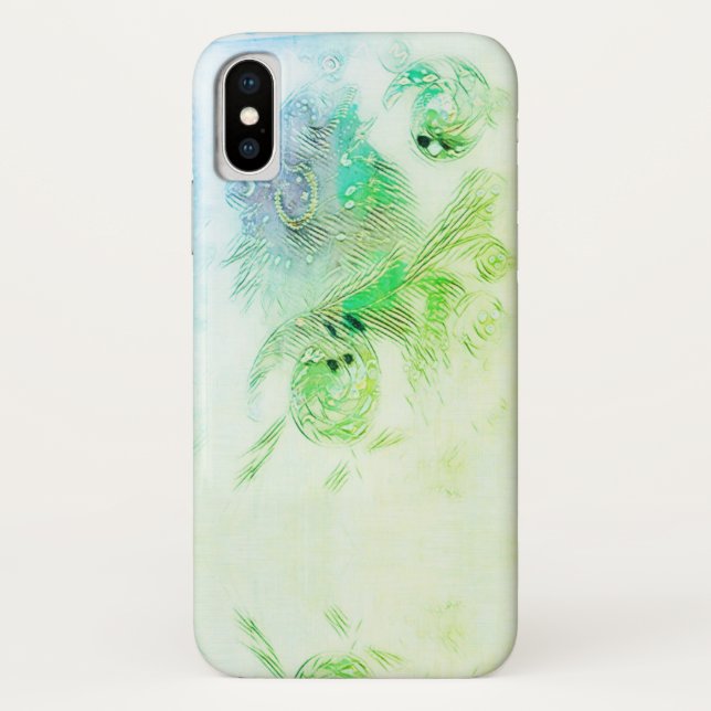 Capa Para iPhone, Case-Mate Verde espiral (Verso)