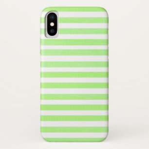 Capa Para iPhone Da Case-Mate Verde limão e caixa X da Apple iPhone com stripe b