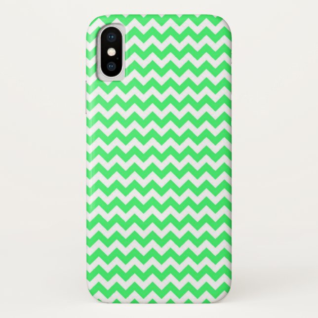 Capa Para iPhone, Case-Mate verde limão Zig Zag Chevron (Verso)
