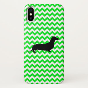 Capa Para iPhone Da Case-Mate Verdes irlandeses - Chevron com Dachshund