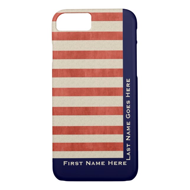 Capa Para iPhone, Case-Mate Vermelho, branco e azul (personalizado) (Verso)