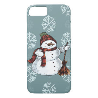Capa Para iPhone Da Case-Mate Vermelho do boneco de neve do Natal do feriado &
