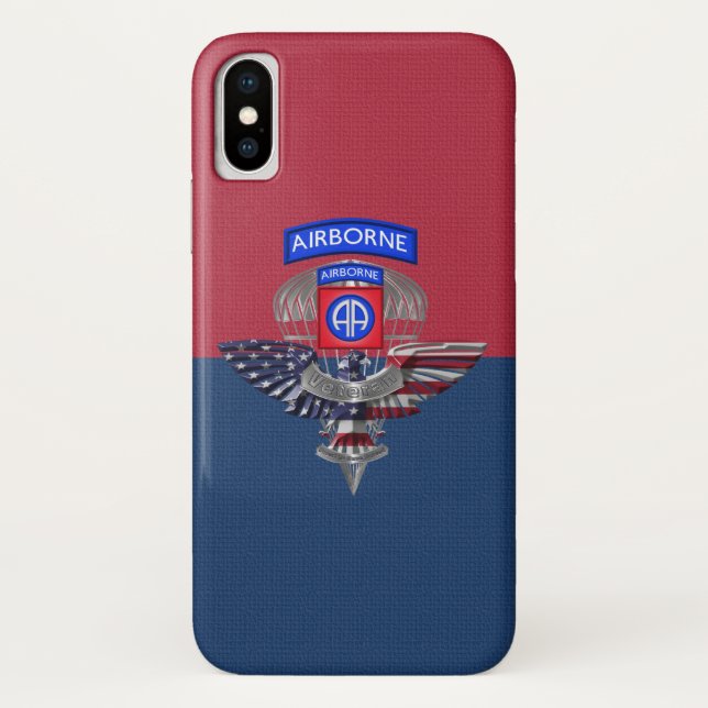 Capa Para iPhone, Case-Mate Veterano da 82ª Divisão Aerotransportada (Verso)