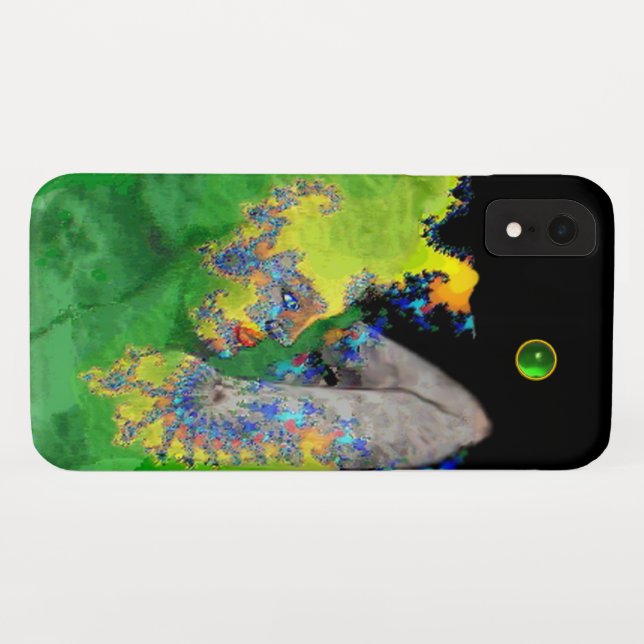 Capa Para iPhone, Case-Mate VIBRAÇÕES DA MULHER Fractal Verde (Verso (Horizontal))