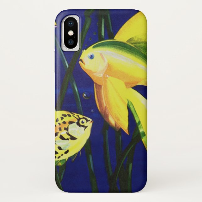 Capa Para iPhone, Case-Mate Vida Marinha Antiga, Peixes Dourados Fantasia em A (Verso)