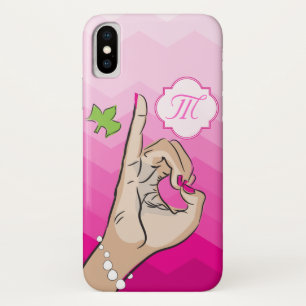 Capa Para iPhone X Vida Soritária rosa e verde