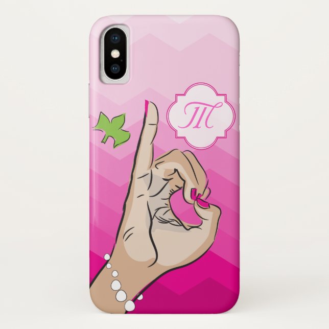 Capa Para iPhone, Case-Mate Vida Soritária rosa e verde (Verso)