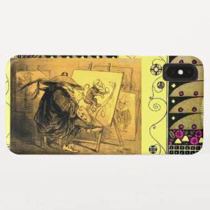 CAPA PARA iPhone XS MAX VINTAGE CARTOONISTA QUE DESENHA CARTÃO DE MACACHOR