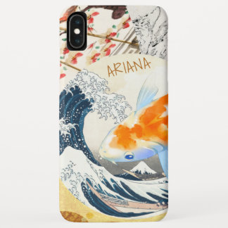Capa Para iPhone Da Case-Mate Vintage Chic Dourado Koi Pond, dos monogramas japo