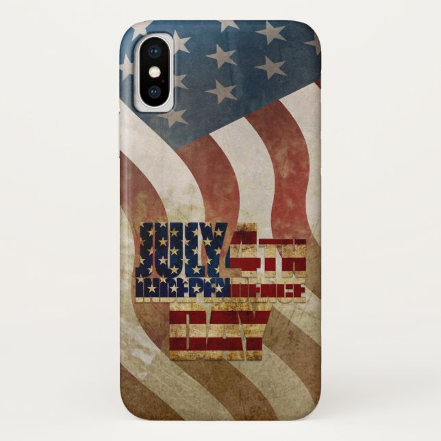 Capa Para iPhone, Case-Mate Vintage, dia 4 de julho, Dia da Independência Desi (Verso)