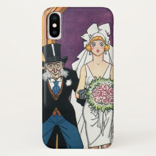 Capa Para iPhone X Vintage Funny Wedding, Romance De Maio De Dezembro