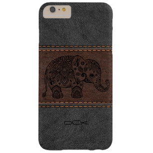 Capa Barely There Para iPhone 6 Plus Vintage Leather Floral Paisley Elephant