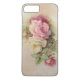 Capa Para iPhone, Case-Mate Vintage, Mão Pintada, Rosas Brancas e Rosa (Verso)